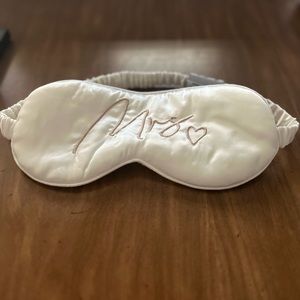 Brand New Never Worn. White Silk Mrs. Sleep Mask.